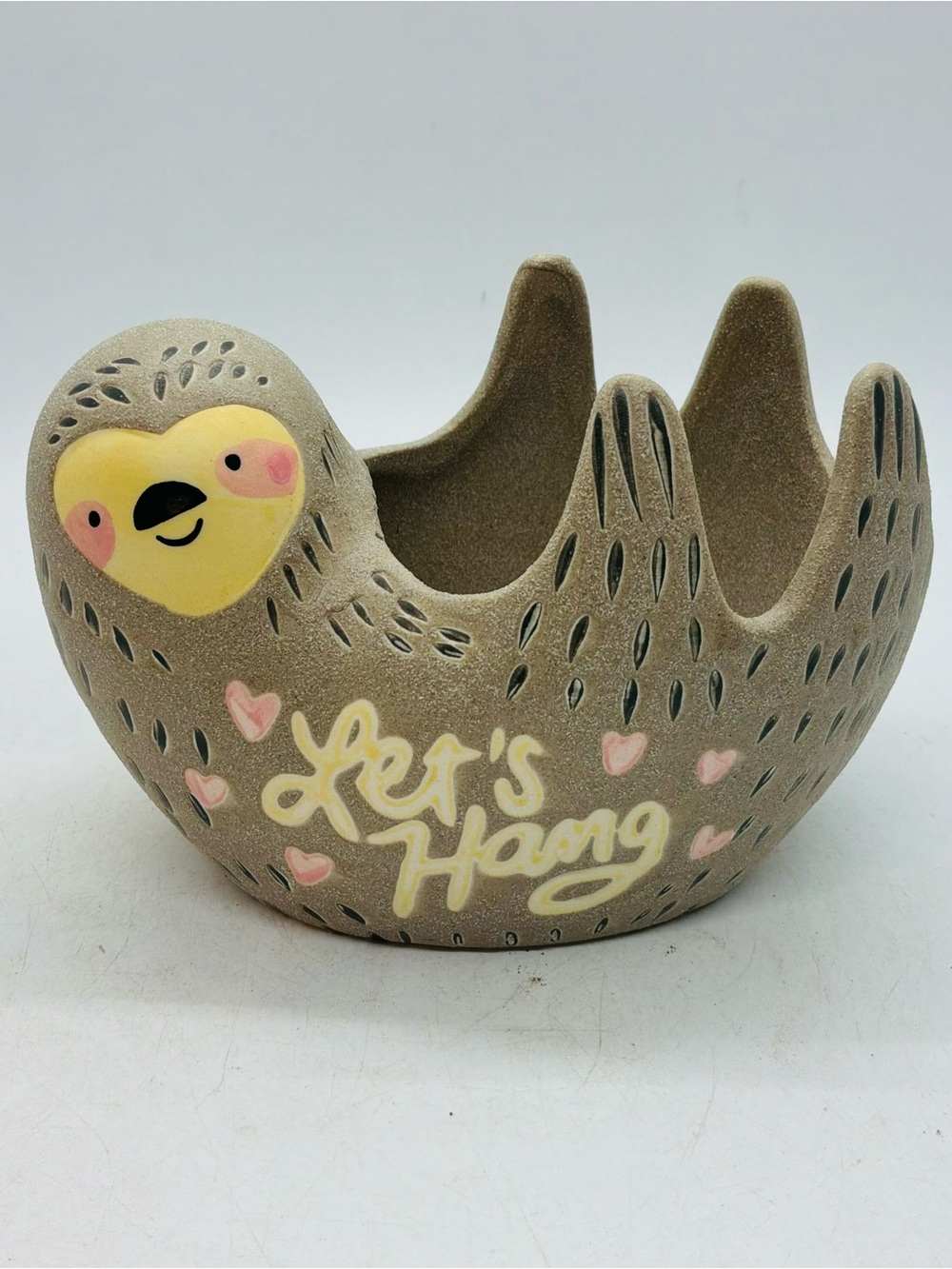 Let's Hang Sloth Planter Pot-Grey By Accent Designs
